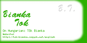 bianka tok business card